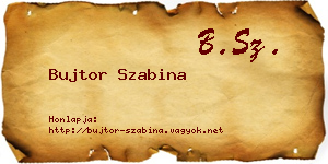 Bujtor Szabina névjegykártya
